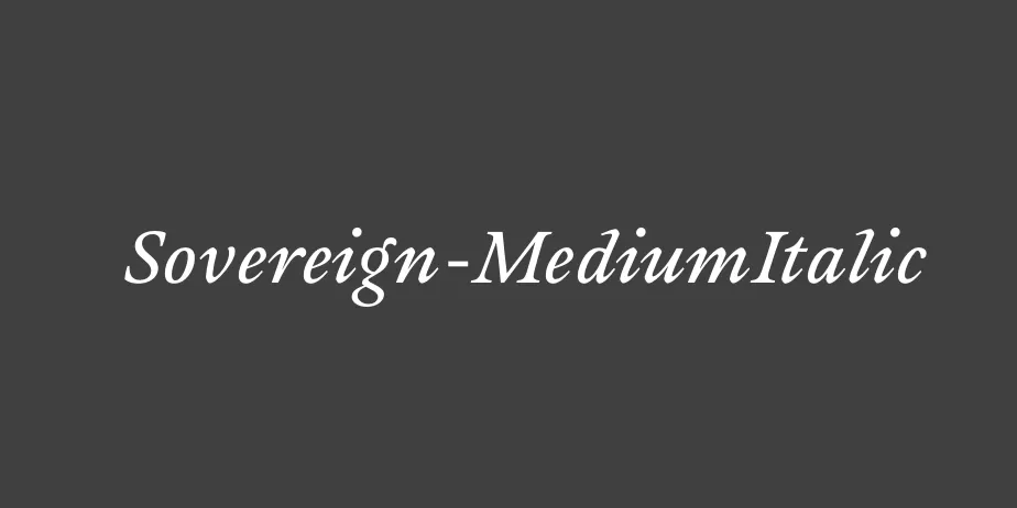 Fonte Sovereign-MediumItalic