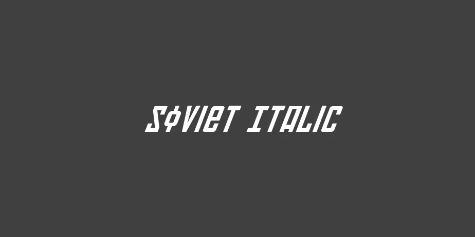 Fonte Soviet Italic