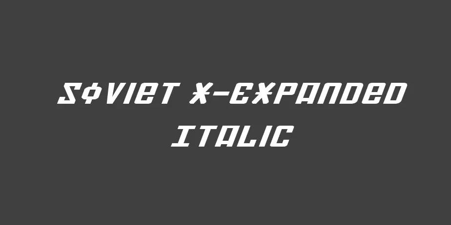 Fonte Soviet X-Expanded Italic