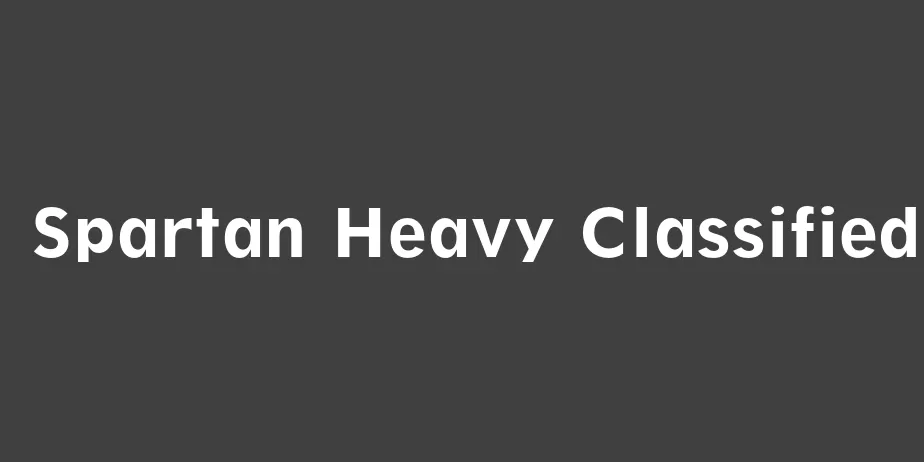 Fonte Spartan Heavy Classified