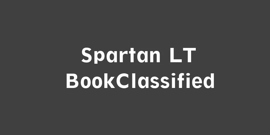 Fonte Spartan LT BookClassified