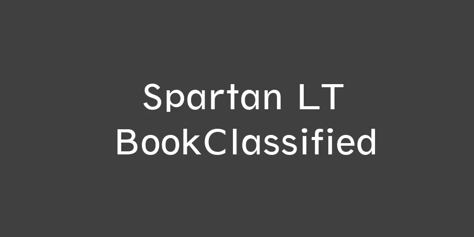 Fonte Spartan LT BookClassified