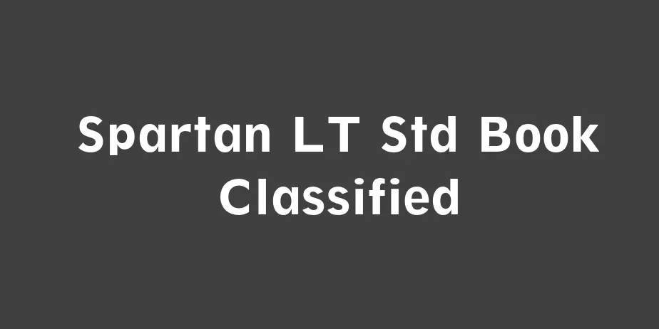 Fonte Spartan LT Std Book Classified