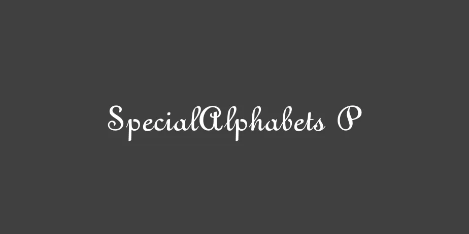 Fonte SpecialAlphabets P01