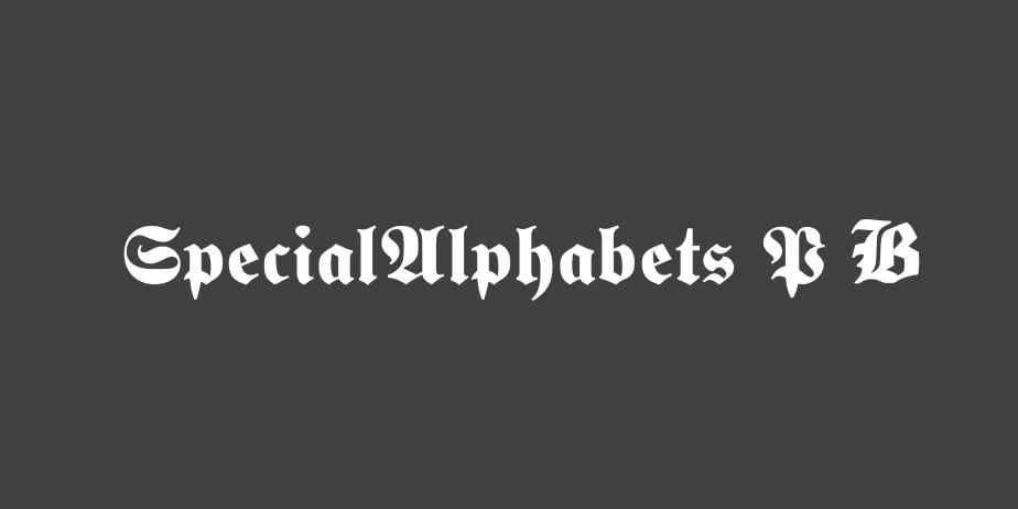 Fonte SpecialAlphabets P03