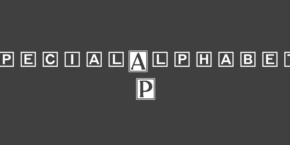 Fonte SpecialAlphabets P06