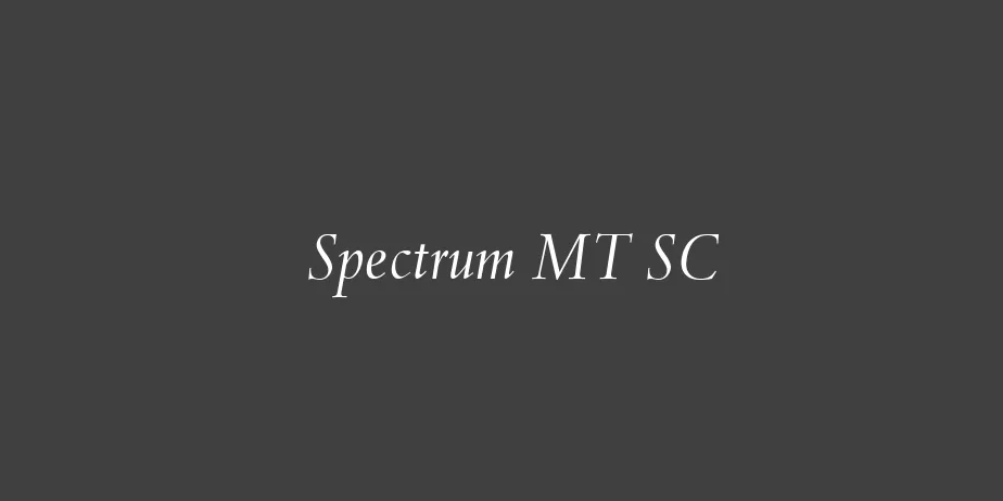 Fonte Spectrum MT SC