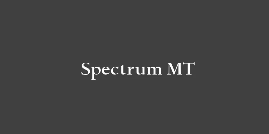 Fonte Spectrum MT