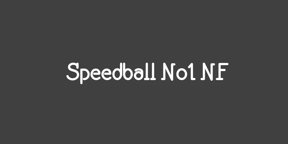 Fonte Speedball No1 NF