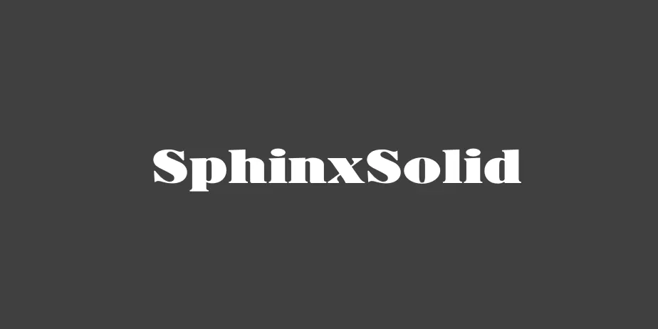 Fonte SphinxSolid