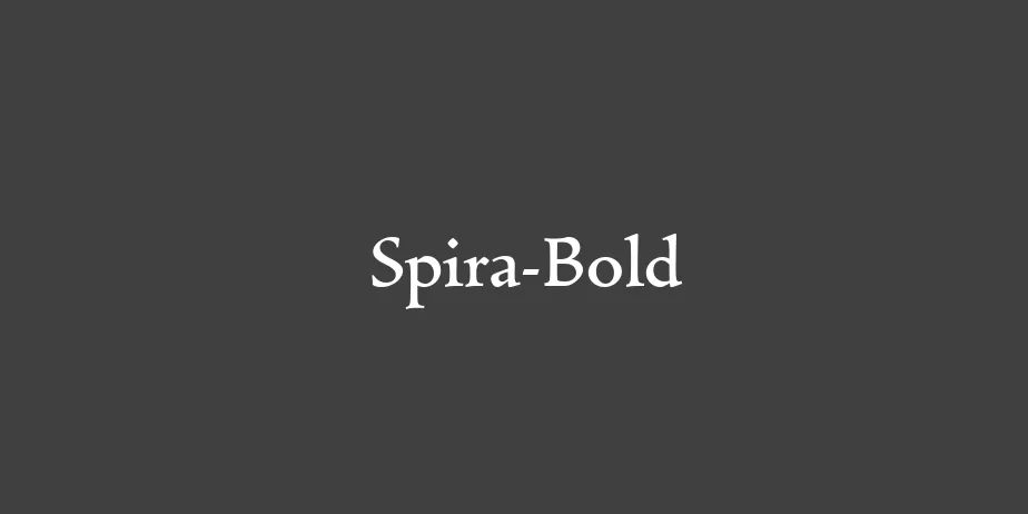 Fonte Spira-Bold