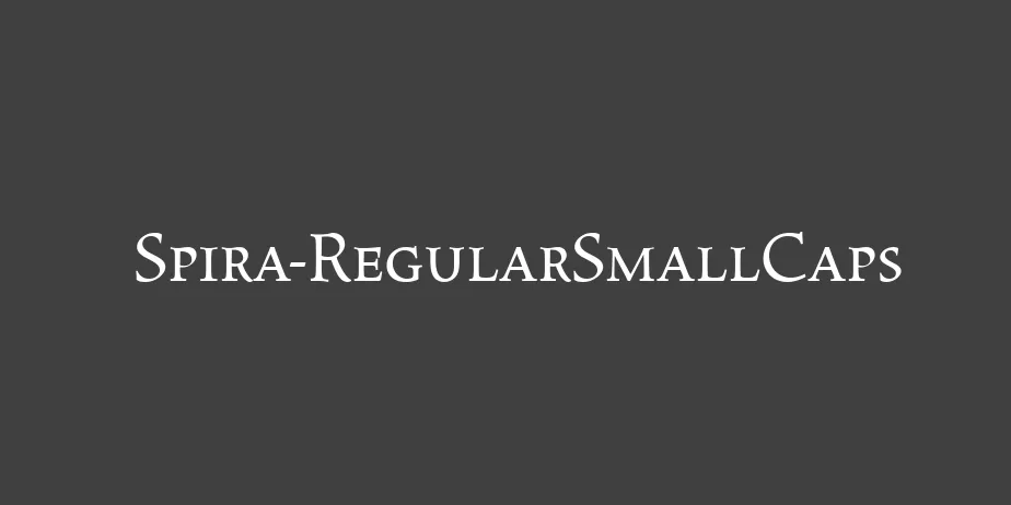 Fonte Spira-RegularSmallCaps