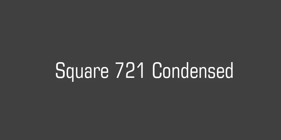 Fonte Square 721 Condensed