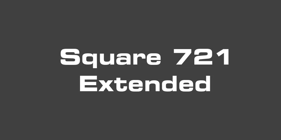 Fonte Square 721 Extended