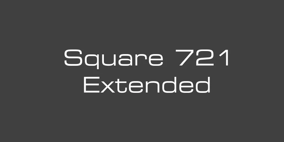 Fonte Square 721 Extended