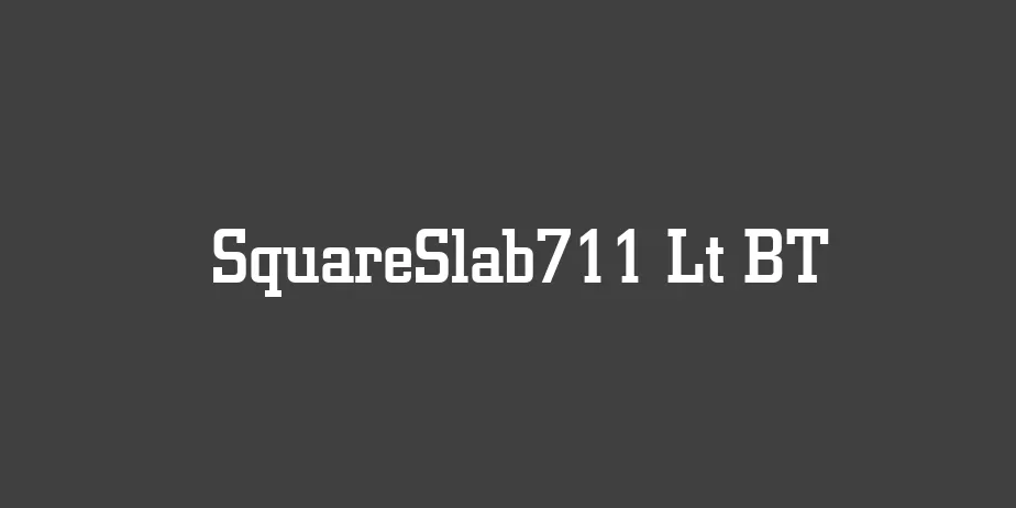 Fonte SquareSlab711 Lt BT