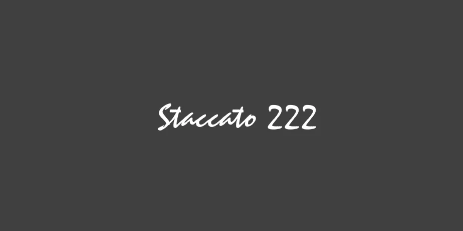 Fonte Staccato 222