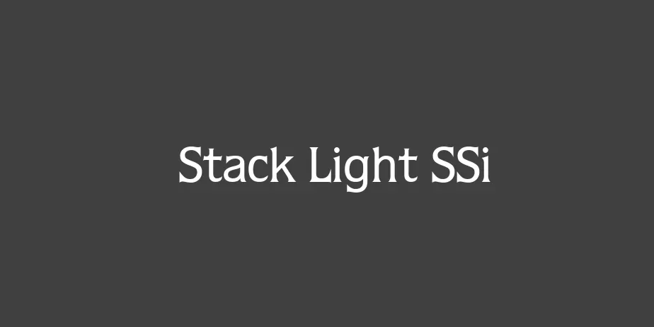 Fonte Stack Light SSi