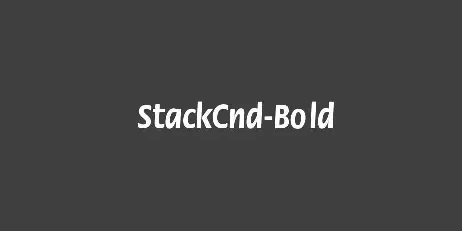 Fonte StackCnd-Bold