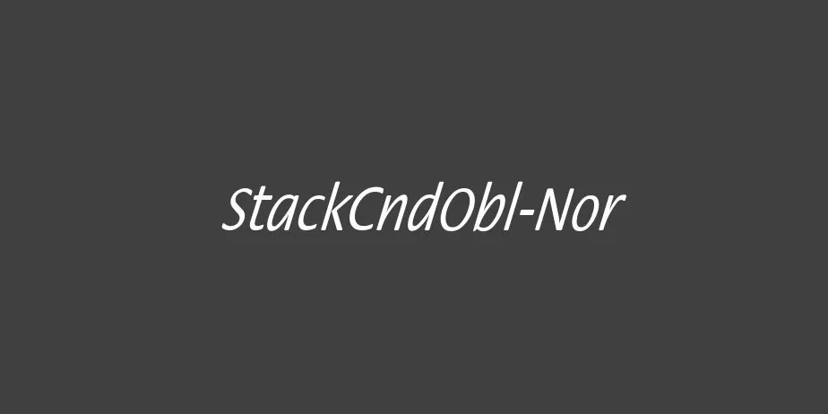 Fonte StackCndObl-Nor