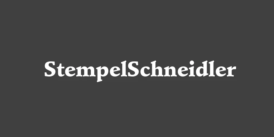 Fonte StempelSchneidler