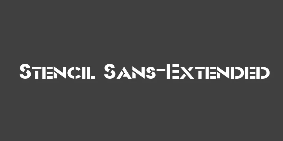 Fonte Stencil Sans-Extended