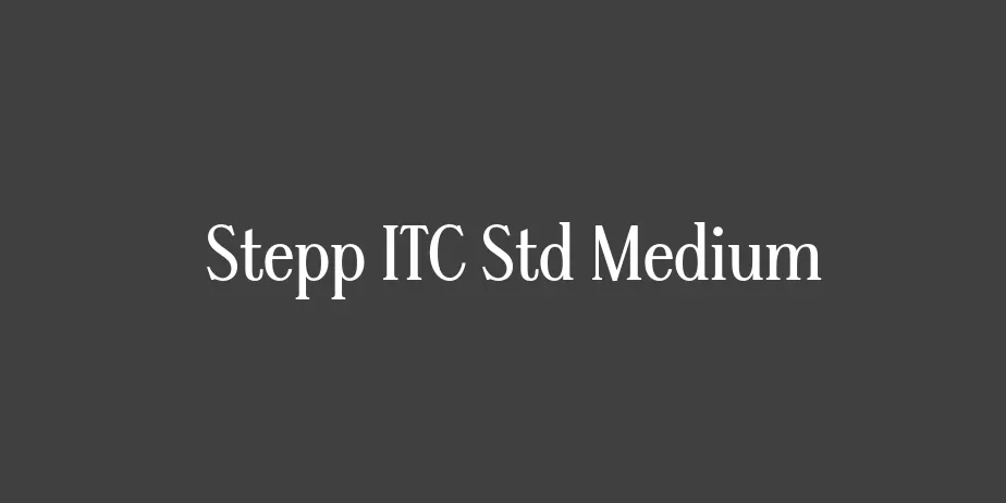 Fonte Stepp ITC Std Medium