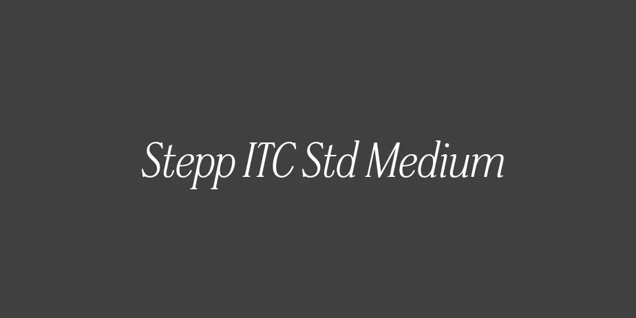 Fonte Stepp ITC Std Medium