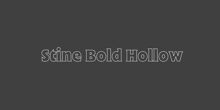 Fonte Stine Bold Hollow