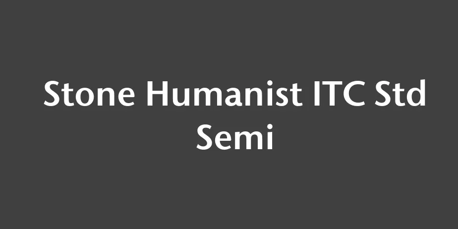 Fonte Stone Humanist ITC Std Semi