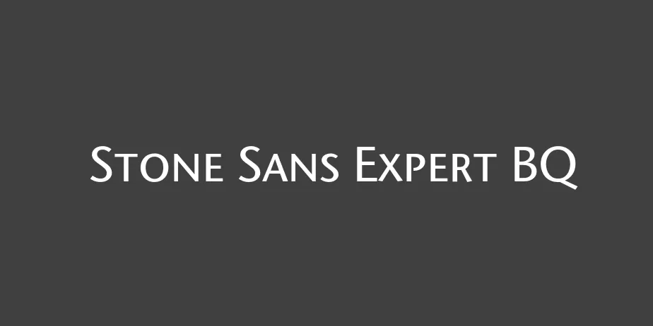 Fonte Stone Sans Expert BQ