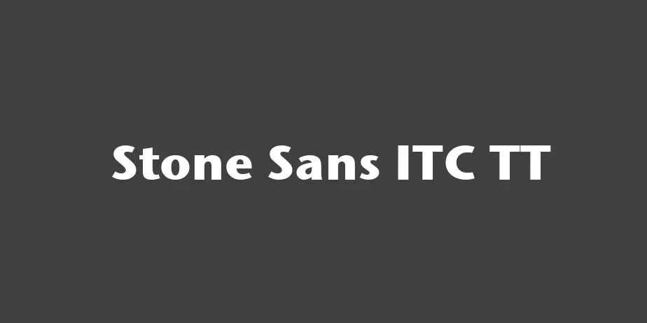 Fonte Stone Sans ITC TT