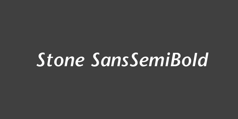 Fonte Stone SansSemiBold