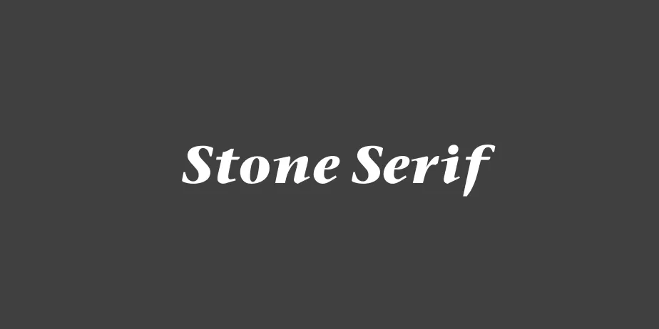 Fonte Stone Serif