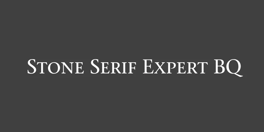 Fonte Stone Serif Expert BQ