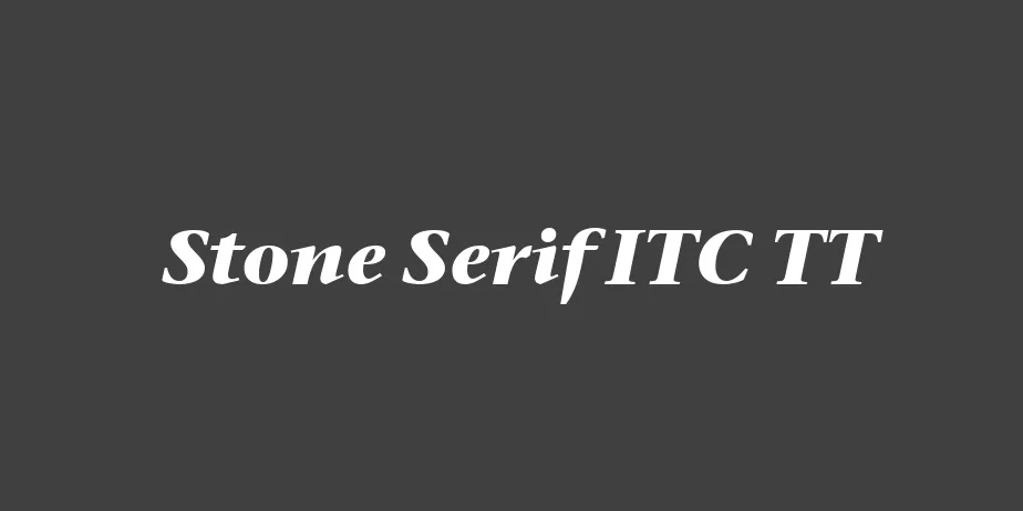 Fonte Stone Serif ITC TT