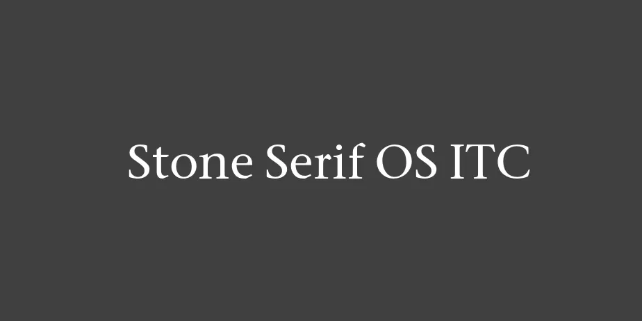 Fonte Stone Serif OS ITC