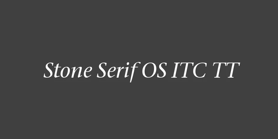 Fonte Stone Serif OS ITC TT