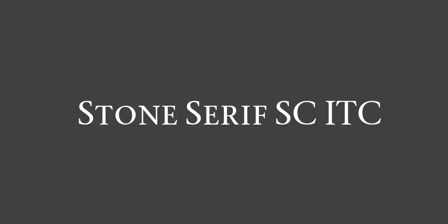 Fonte Stone Serif SC ITC