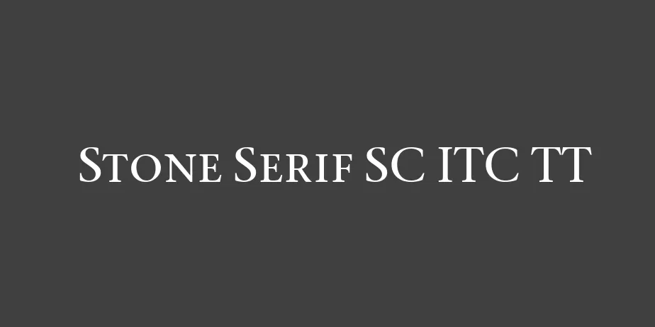 Fonte Stone Serif SC ITC TT