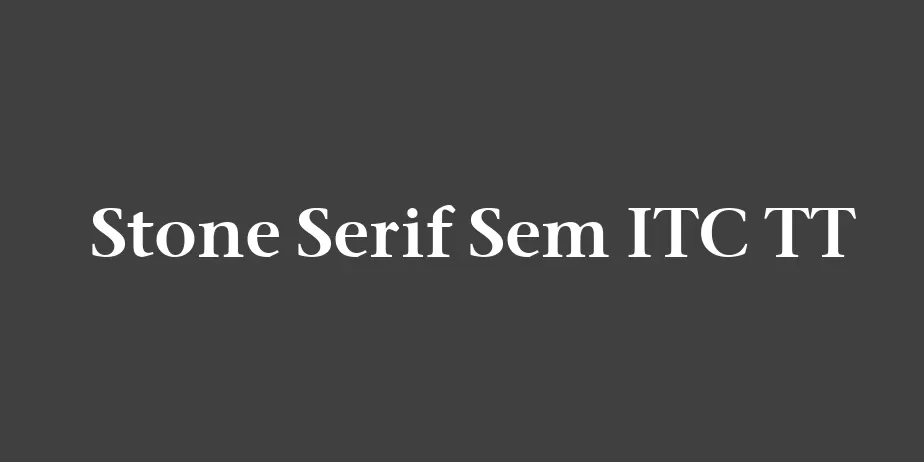 Fonte Stone Serif Sem ITC TT