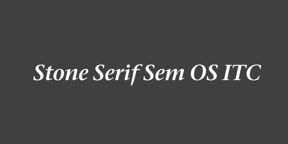 Fonte Stone Serif Sem OS ITC