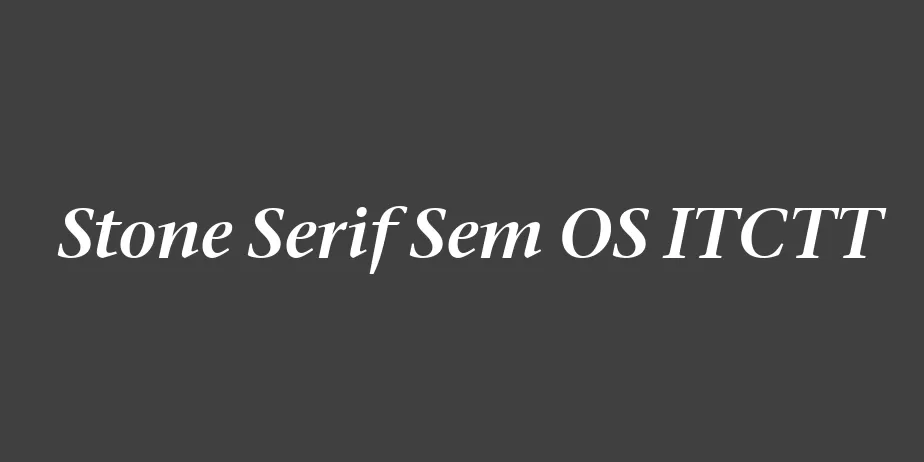 Fonte Stone Serif Sem OS ITCTT