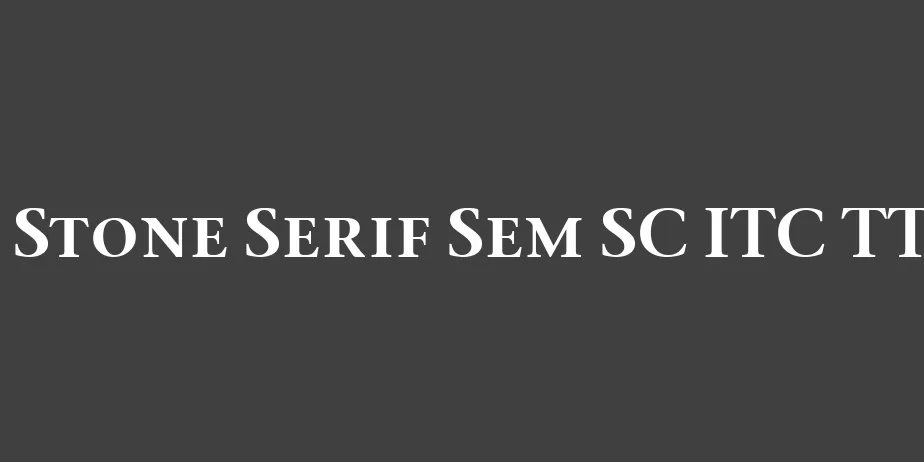 Fonte Stone Serif Sem SC ITC TT