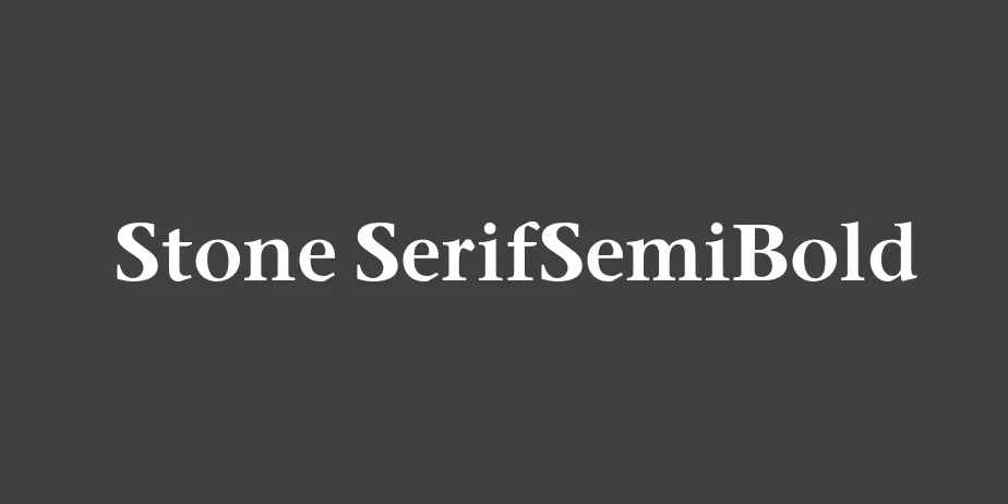 Fonte Stone SerifSemiBold