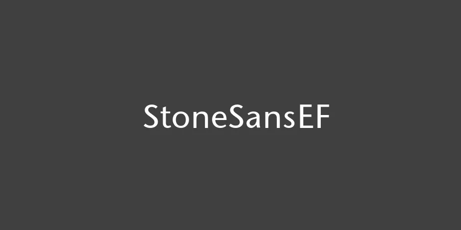 Fonte StoneSansEF