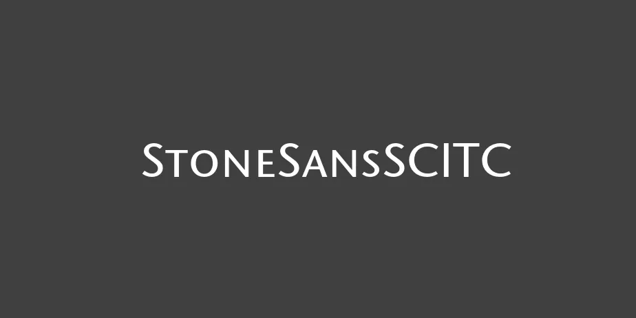 Fonte StoneSansSCITC