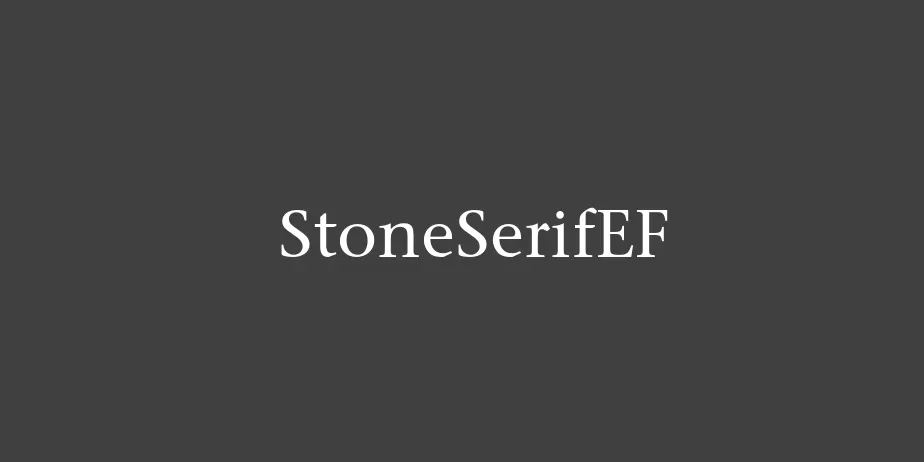 Fonte StoneSerifEF