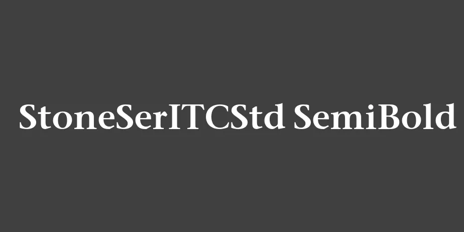 Fonte StoneSerITCStd SemiBold