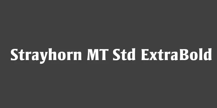 Fonte Strayhorn MT Std ExtraBold